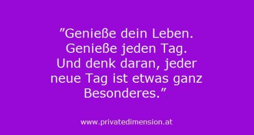 Das Leben mehr genießen