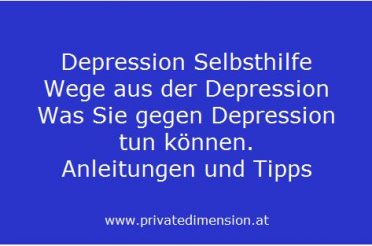 Depression Selbsthilfe