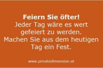 Feiern Sie öfter