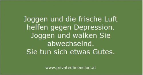 Joggen hilft gegen Depression