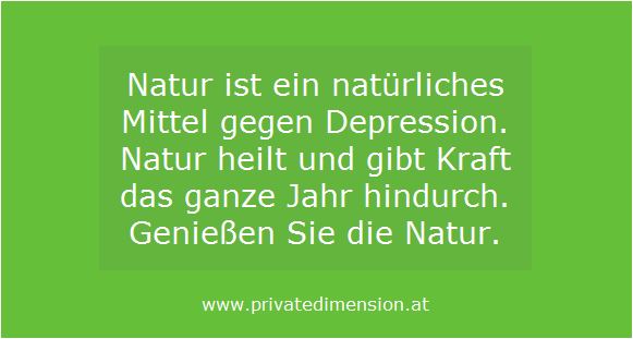 Natur hilft gegen Depression