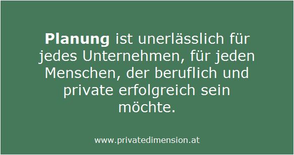 Planung ist notwendig für Erfolg