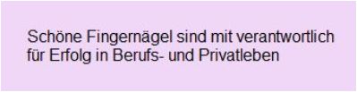Schöne Fingernägel und Erfolg