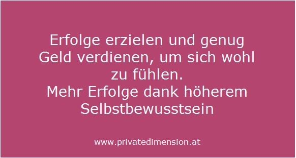 sich wohlfühlen dank Erfolg und Geld