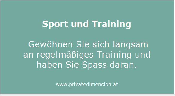 Sport und Training