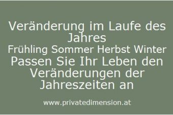 Veränderung im Laufe des Jahres